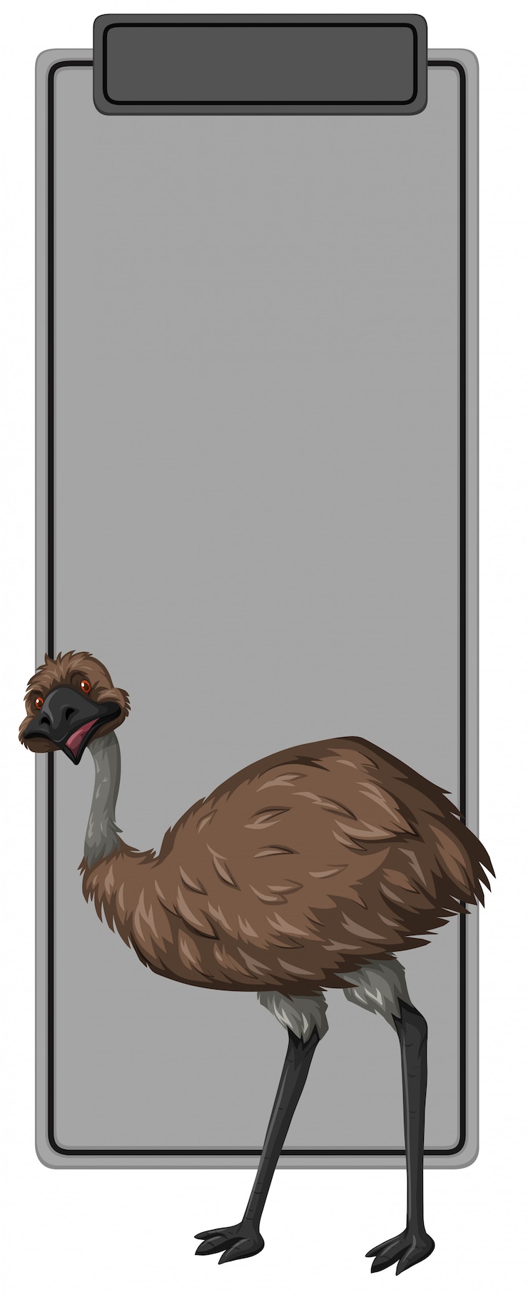 Free Vector emu on grey border