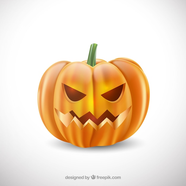 Free vector enchanted halloween pumpkin background