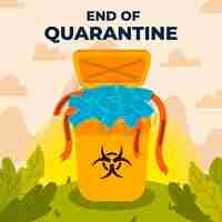 Free vector end of quarantine