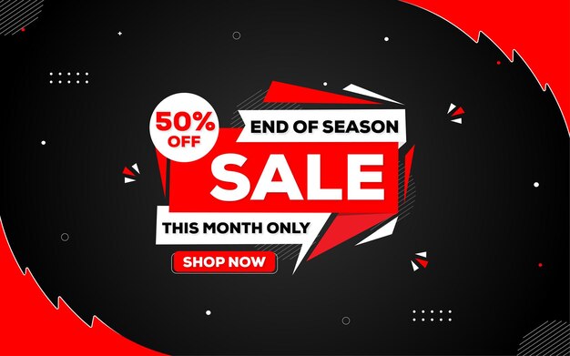 End of season sale modern banner design.