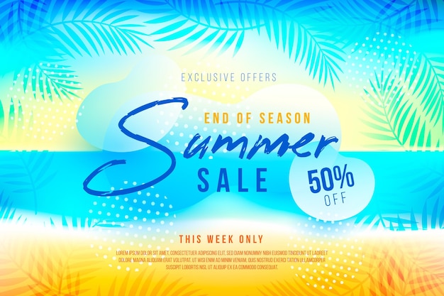 End of season summer sale banner template