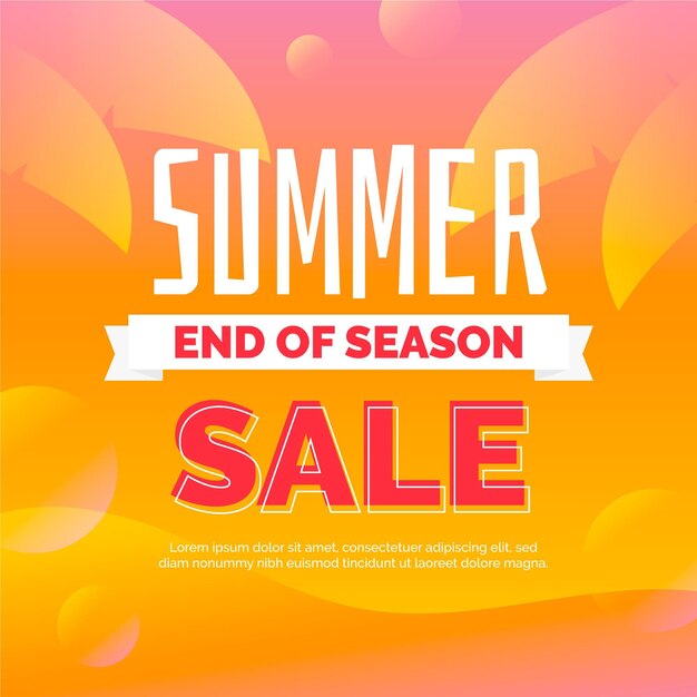 End of season summer sale banner