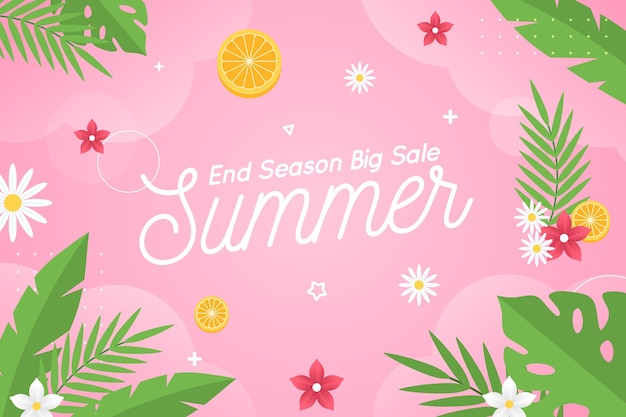 End of season summer sale concept