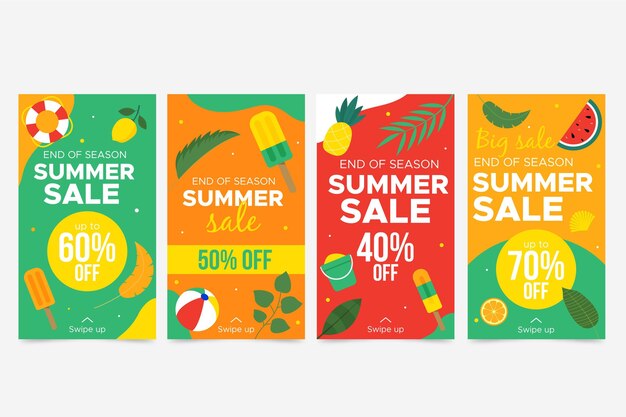 end of season summer sale instagram stories