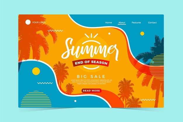 End of season summer sale - landing page