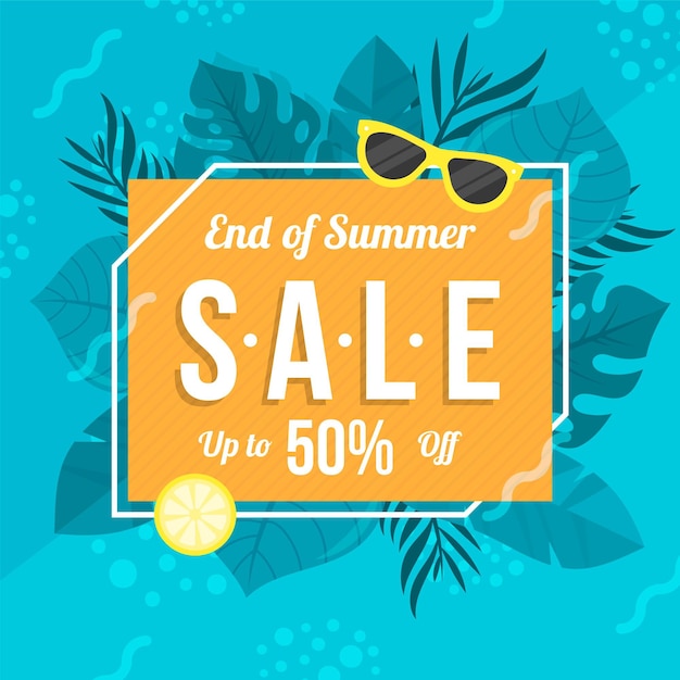 End of season summer sale theme