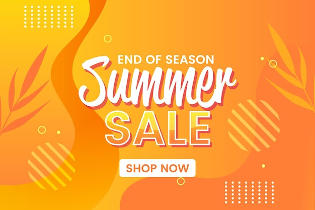 End of season summer sale
