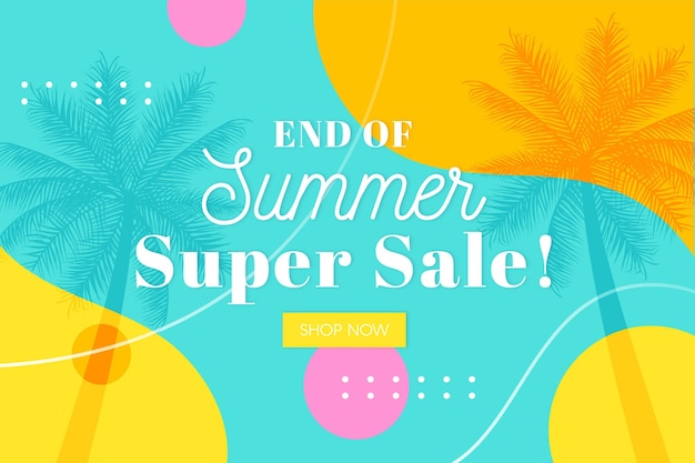 Free vector end of season summer sale