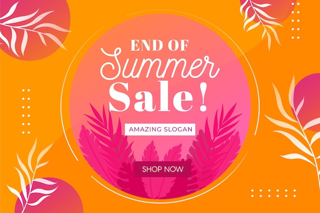 Free vector end of season summer sale