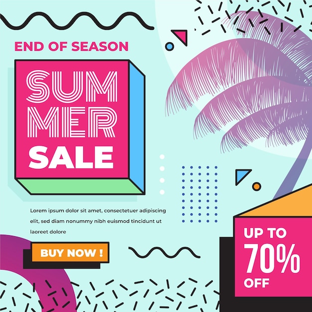 End of season summer sale