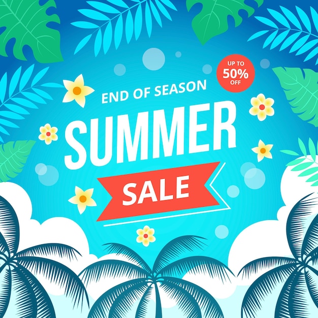 End of season summer squared sale banner