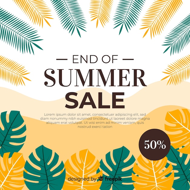 End of summer sale background