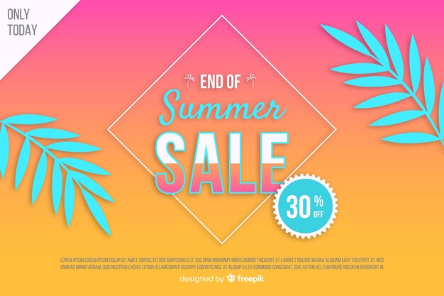 End of summer sales background