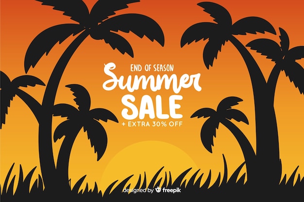 Free vector end of summer sales background