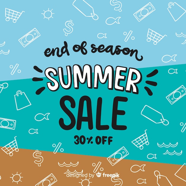 End of summer sales background