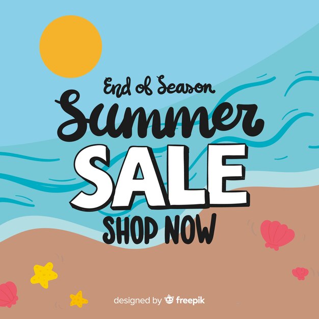 End of summer sales background