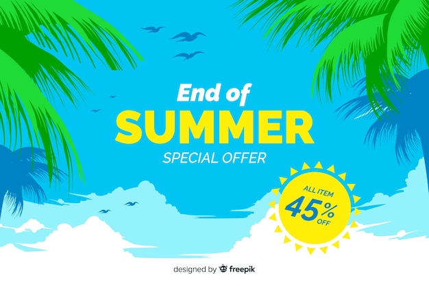 End of summer sales background