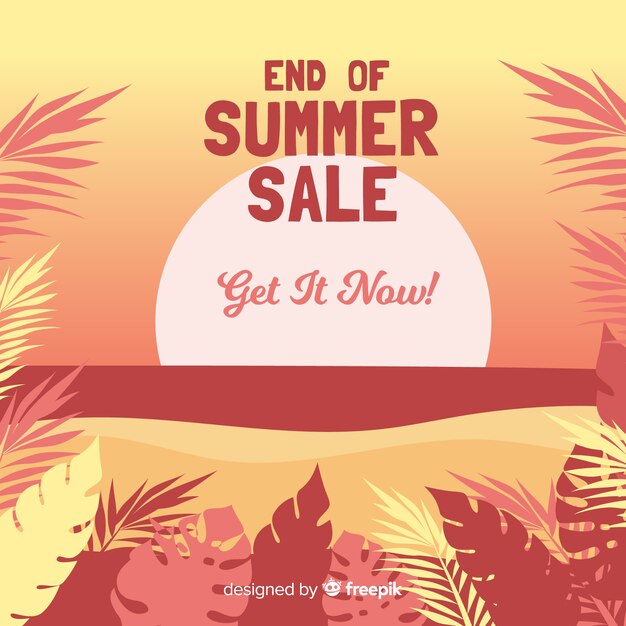 End of summer sales background