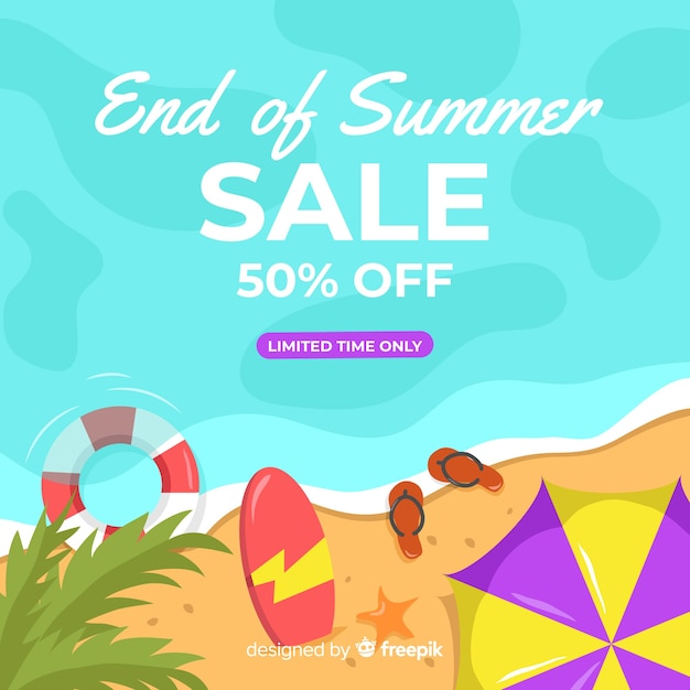 End of summer sales background