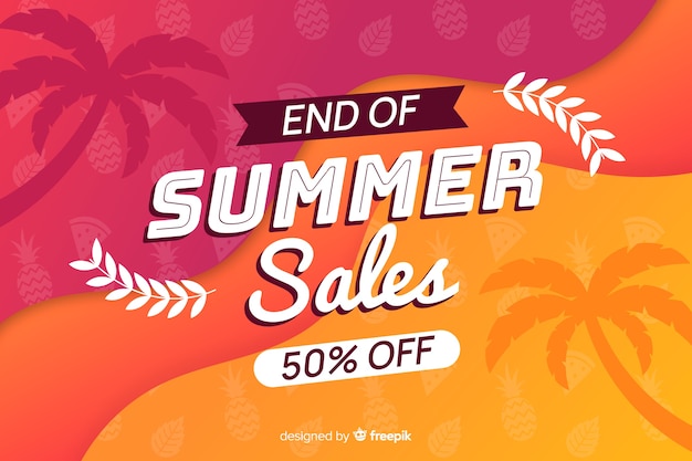 End of summer sales background