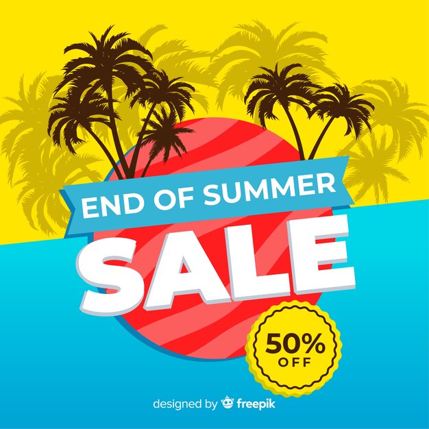 End of summer sales background