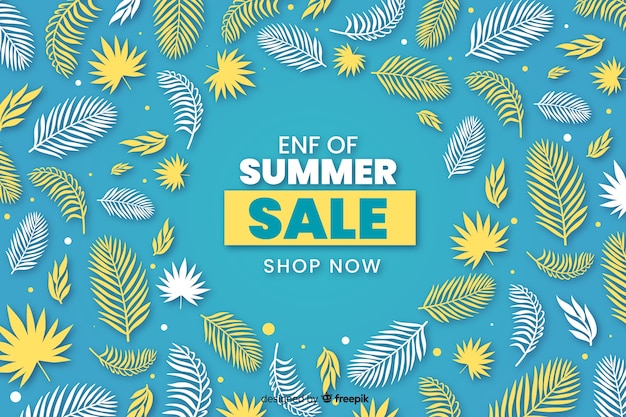 Free vector end of summer sales background