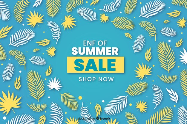 End of summer sales background