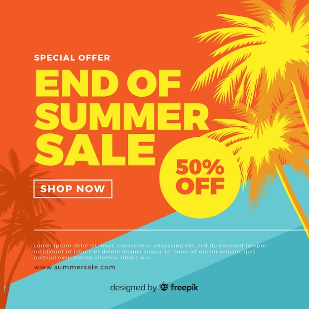 End of summer sales background