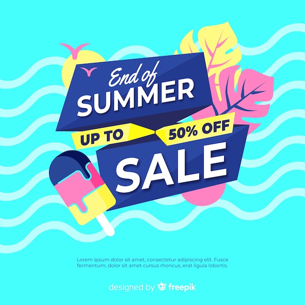 End of summer sales background