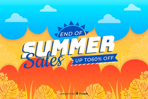 End of summer sales background