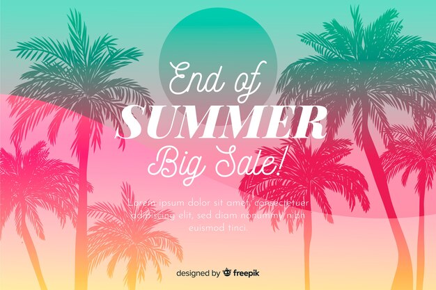 End of summer sales background