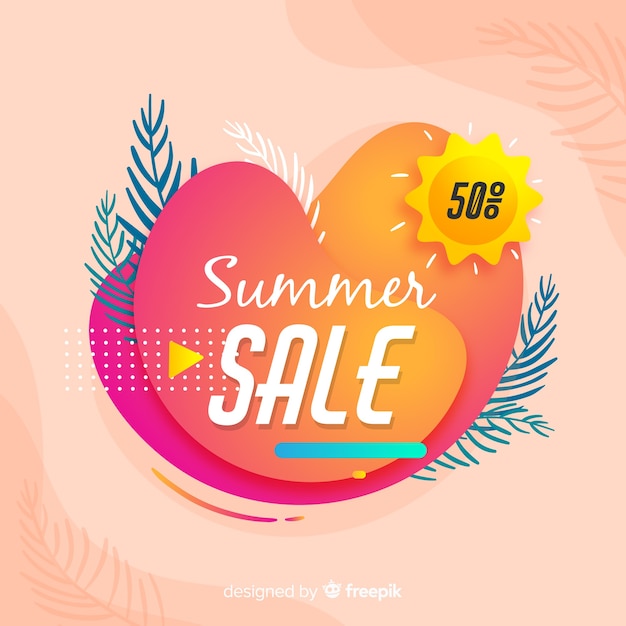 End of summer sales background