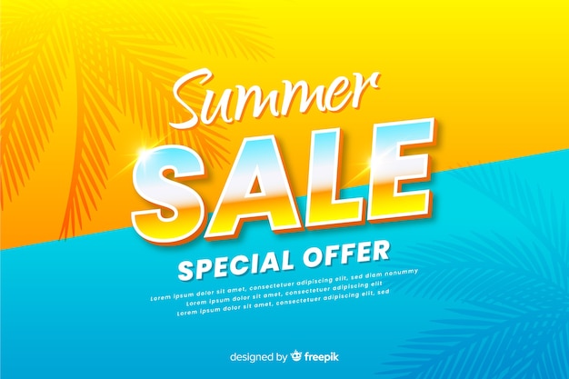 Free vector end of summer sales background