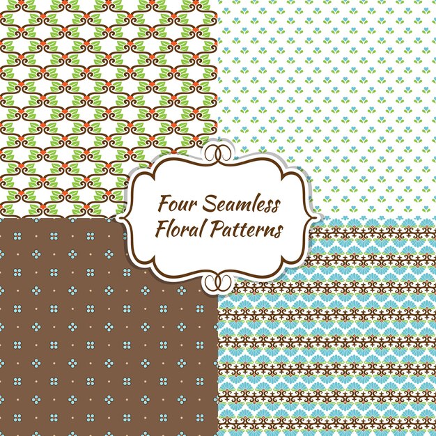 Endless Modern Seamless Floral Background for Web Page  Wall Papers  Pattern Fills and Cards