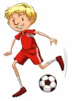 Free vector an energetic soccer player