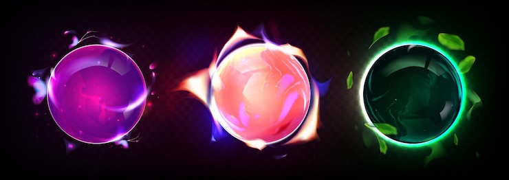 Free Vector energy light ball magic power glow effect sphere