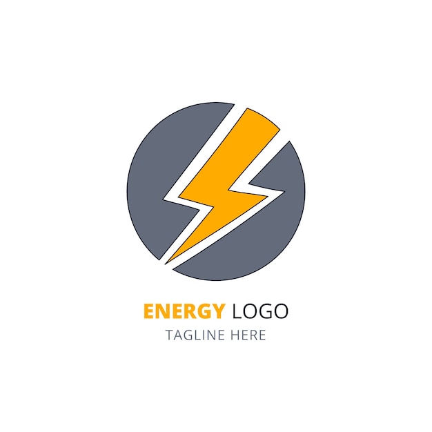 Vettore gratuito modello di progettazione del logo energetico