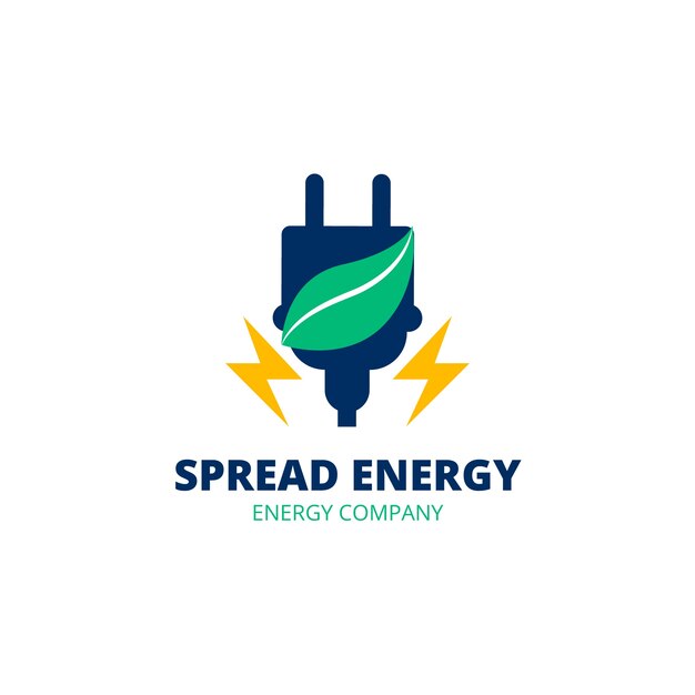 Energy logo design template