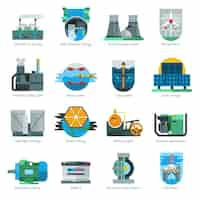 Free vector energy production icons