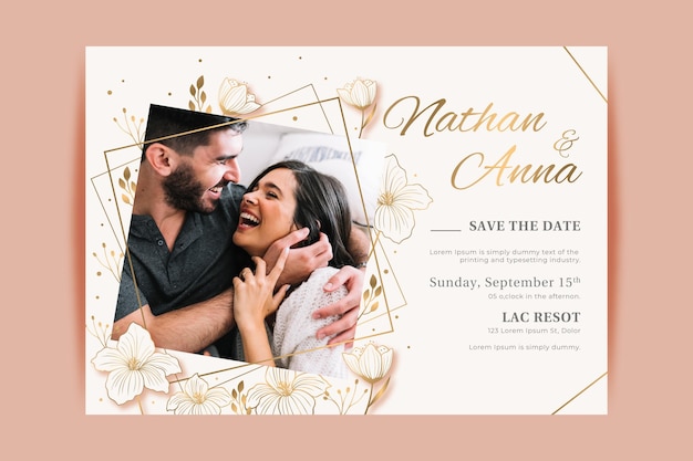 Engagement invitation template theme