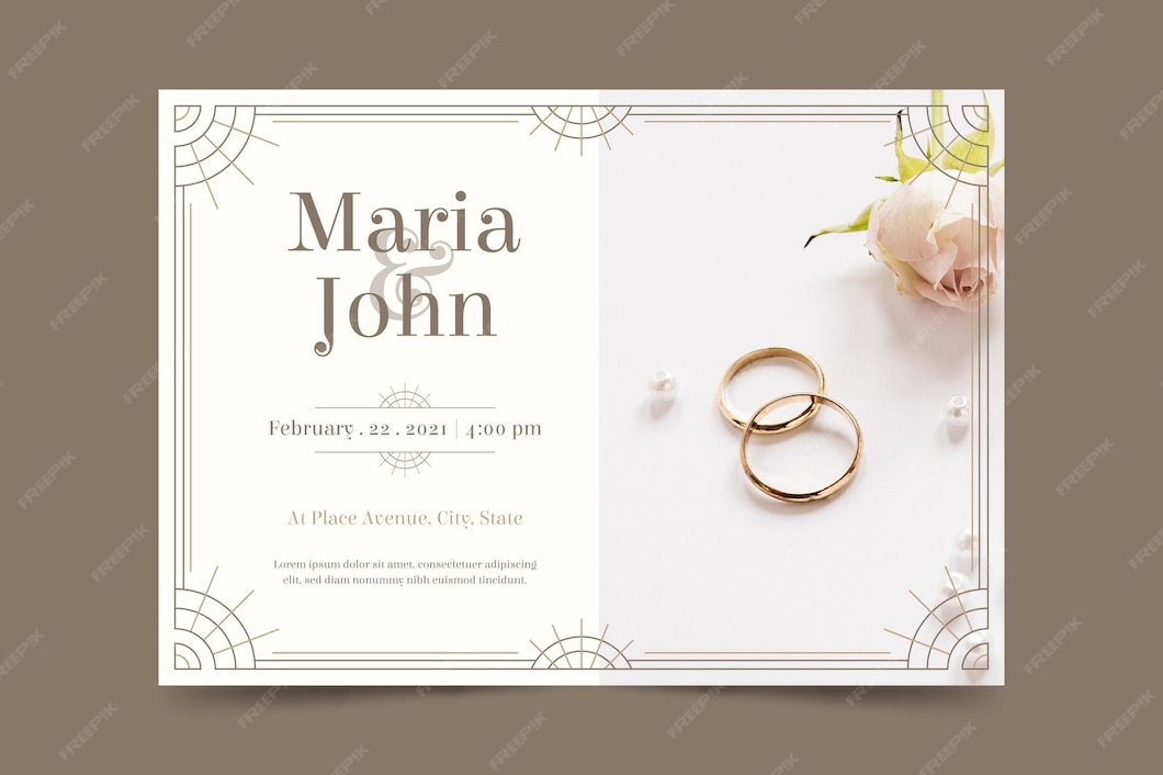 Free Vector | Engagement invitation template with photo