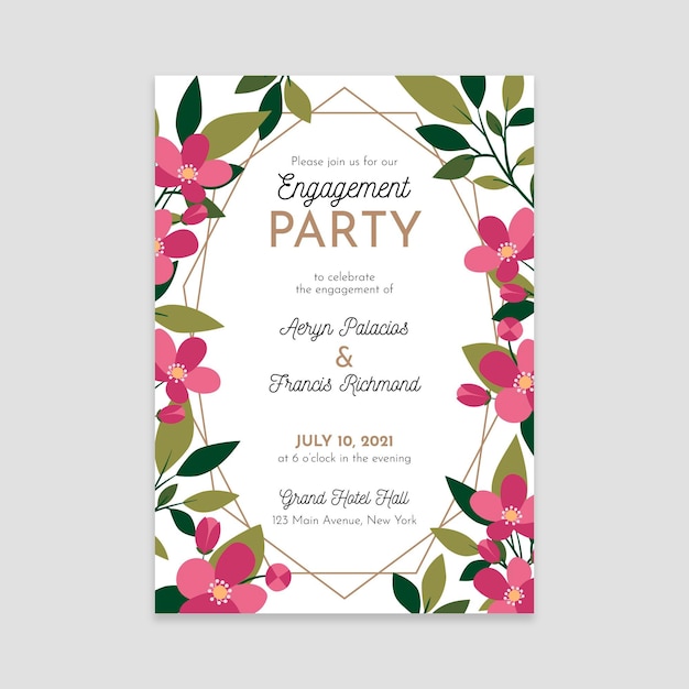 Engagement invitation template