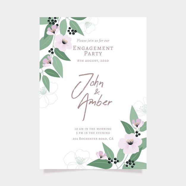 Engagement invitation template