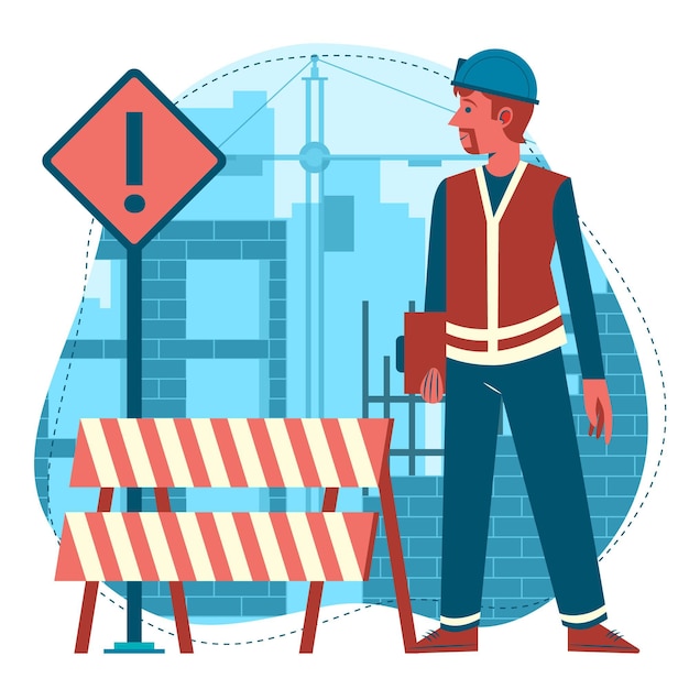 Free vector engineering and construction illustration