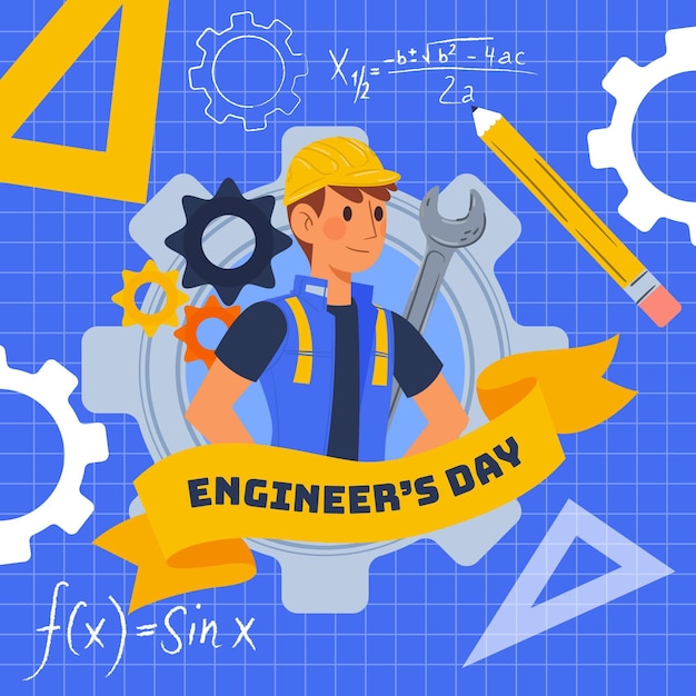 Free vector engineers day event