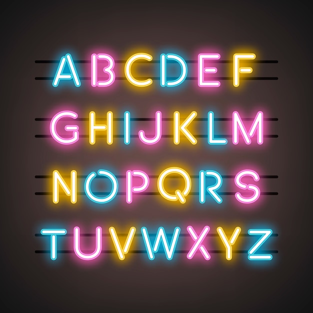 Free vector the english alphabet capital letters vector