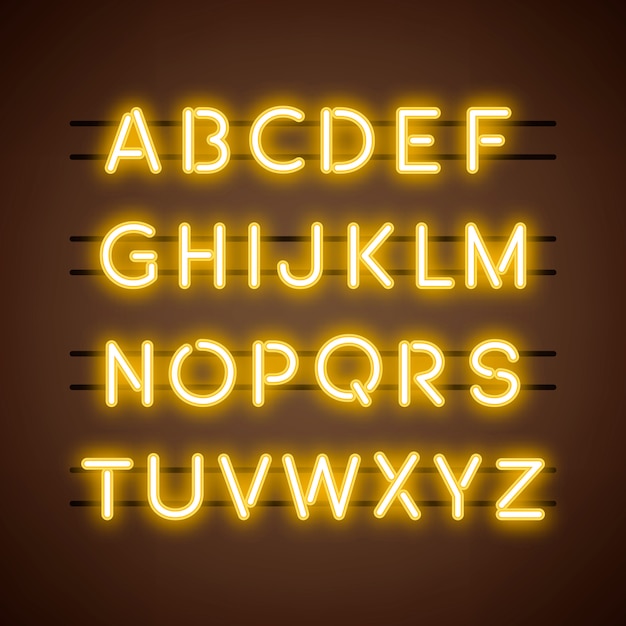 Free vector the english alphabet capital letters vector