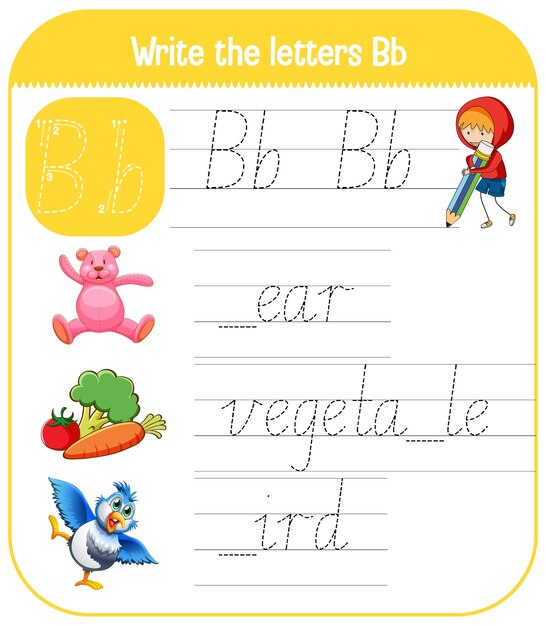 English alphabet tracing worksheets