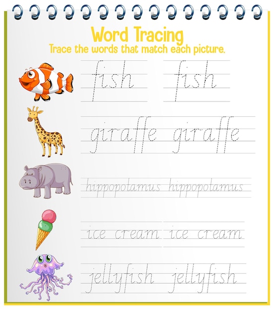 Free vector english alphabet tracing worksheets