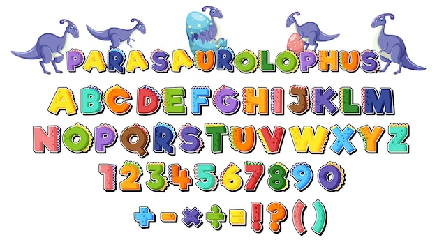 Free vector english alphabets of az letters and number 09